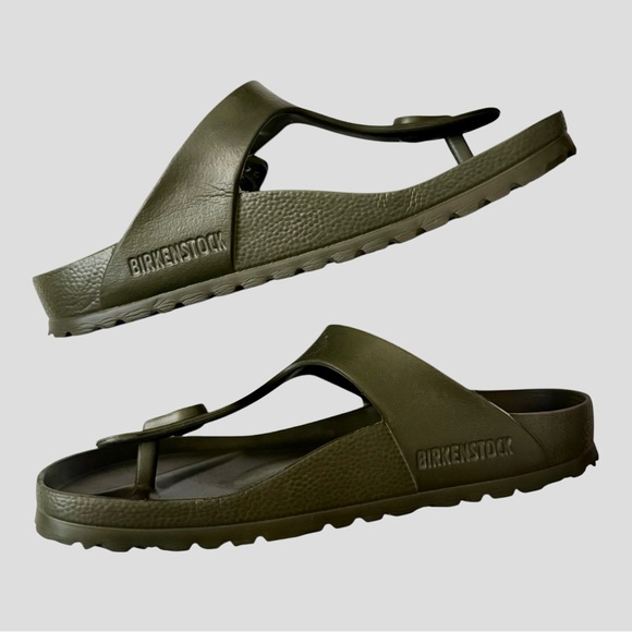 Birkenstock Gizeh Essentials EVA Thong Sandals Khaki EU35 US 4–4.5 EUC - Picture 3 of 5